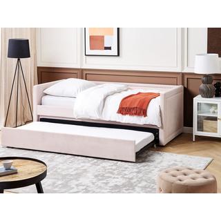 Beliani Bett mit Lattenrost aus Cord Modern MIMIZAN  