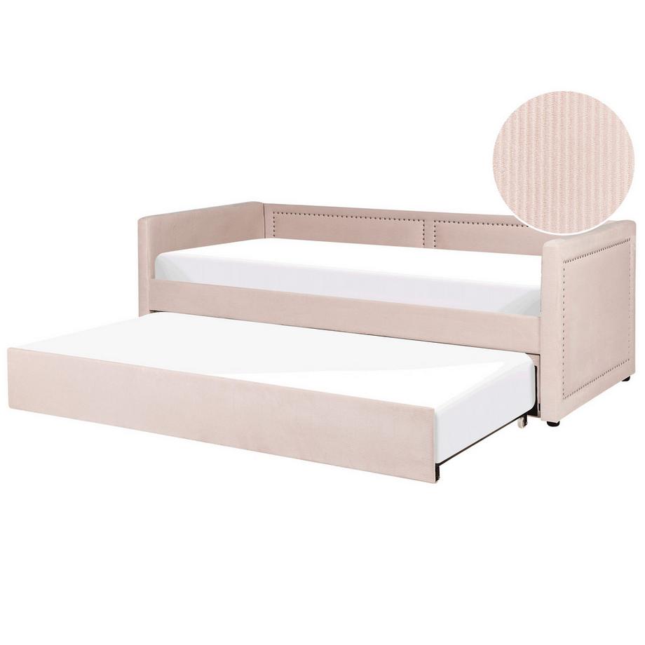 Bett mit Lattenrost aus Cord Modern MIMIZAN