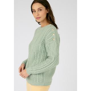 Damart  Zopfmusterpullover mit Knöpfen, Thermolactyl. 