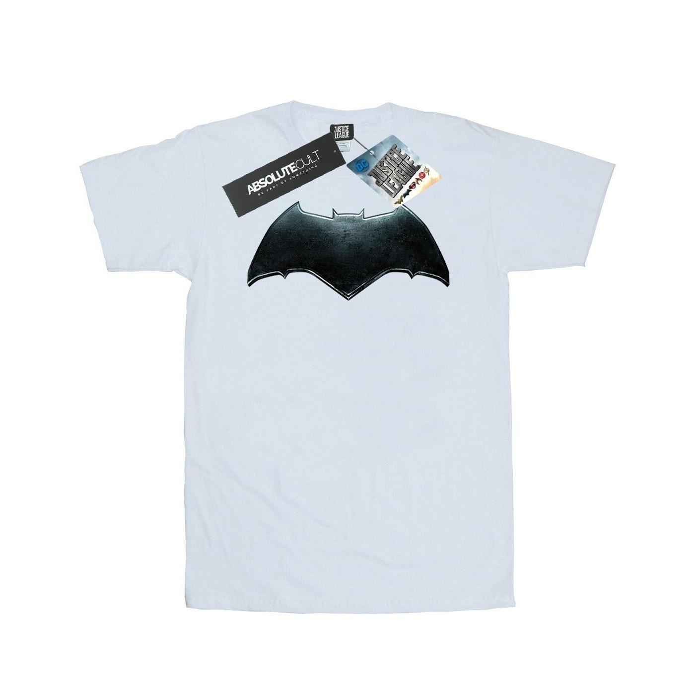 Image of Justice League Movie Batman Emblem Tshirt Herren Weiss M