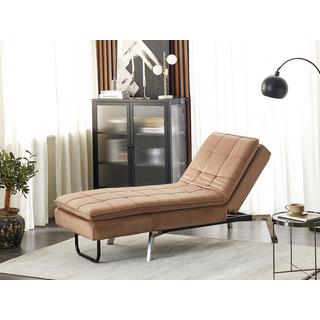 Beliani Chaise longue en Velluto Glamour LOIRET  