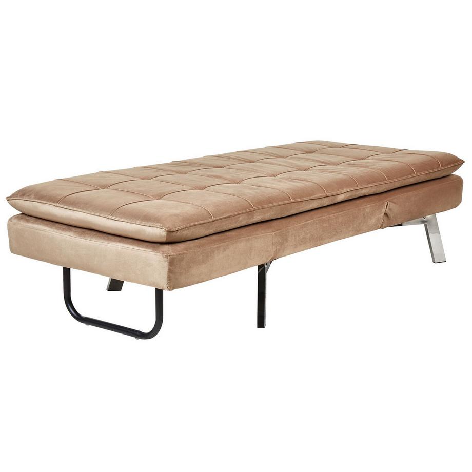 Beliani Chaise longue en Velours Glamour LOIRET  