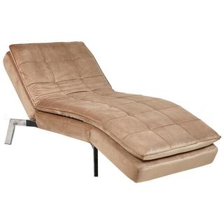 Beliani Chaiselongue aus Samtstoff Glamourös LOIRET  