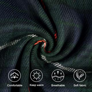 Only-bags.store Sciarpa Pashmina Invernale a Quadri con Nappe  