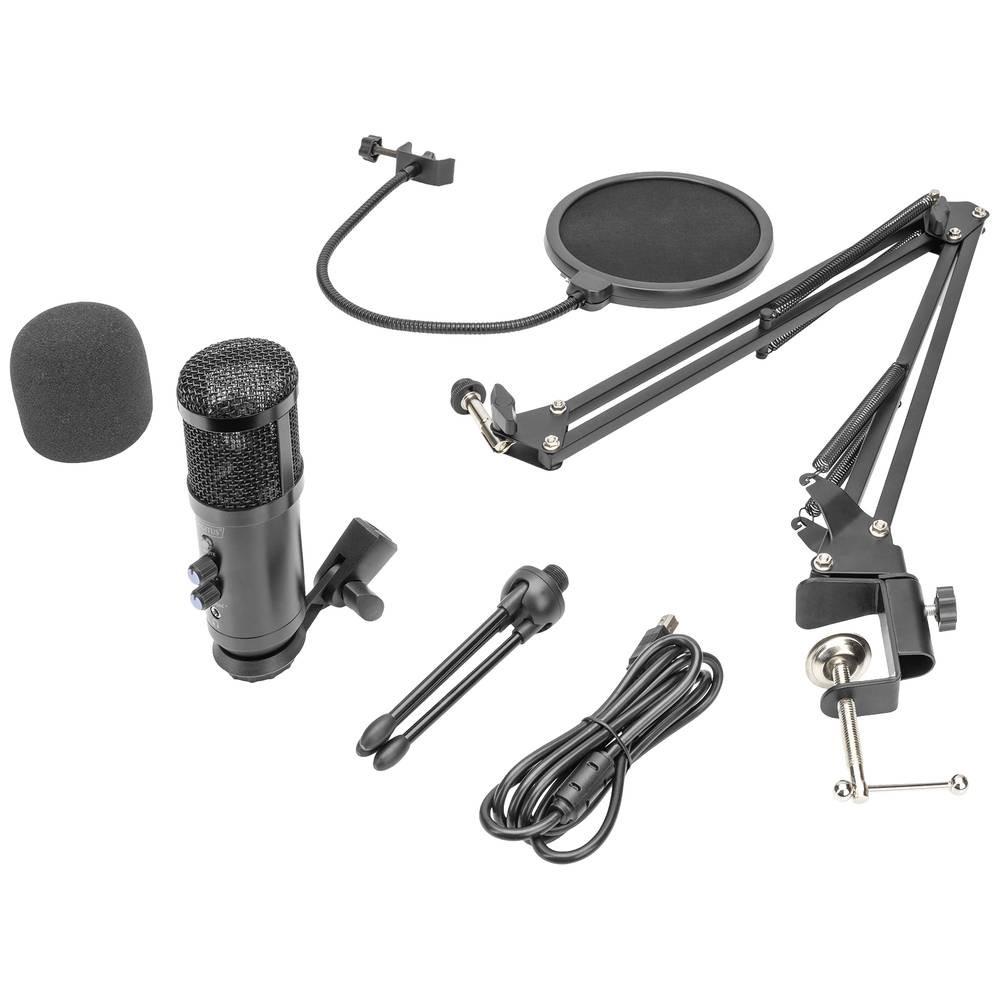 Digitus  Stand Sprach-Mikrofon Übertragungsart (Details):Kabelgebunden, USB inkl. Kabel, inkl. 
