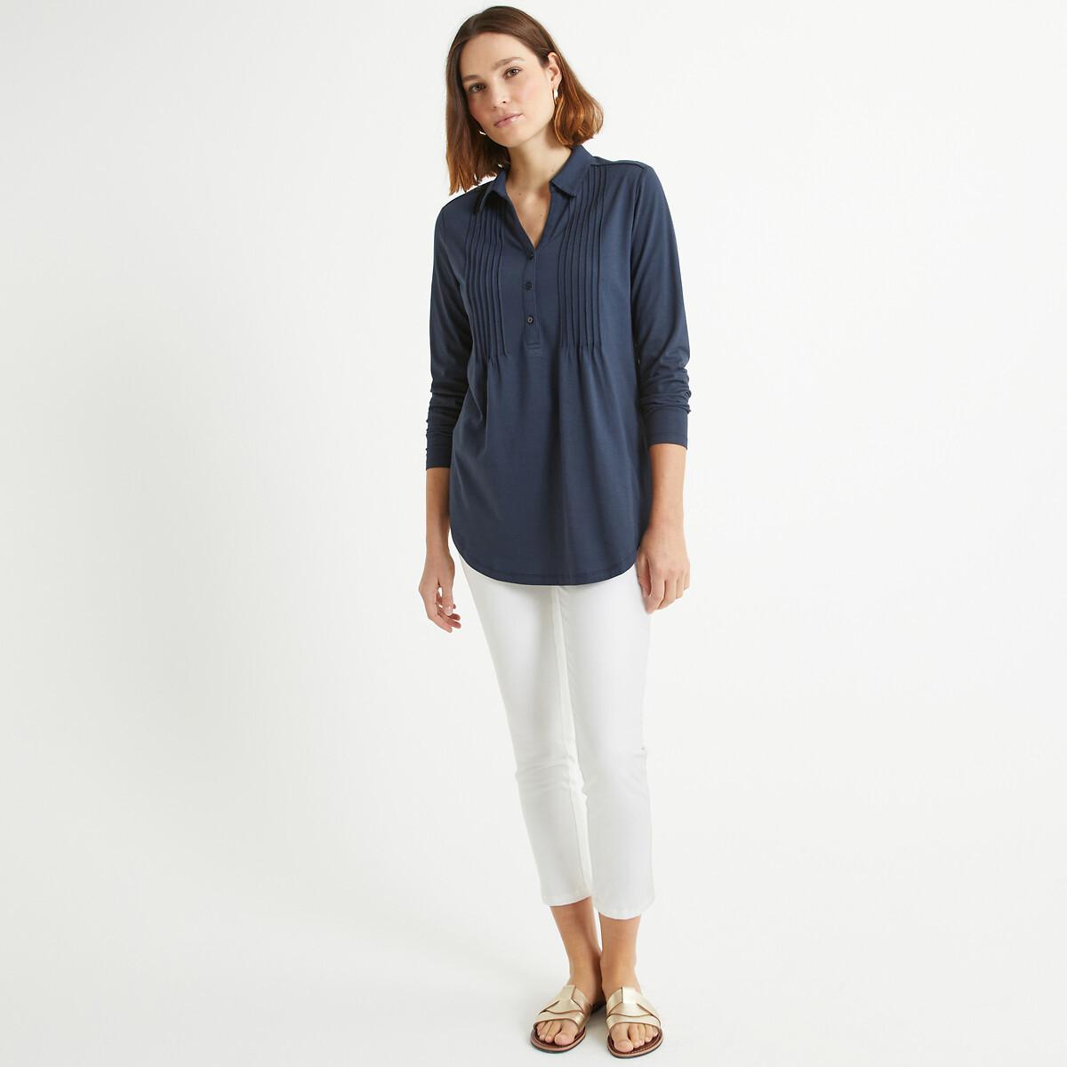 La Redoute Collections  Langärmeliges Blusenshirt mit Polokragen 