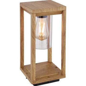 Lampada da esterno Candela in pressofusione di alluminio effetto legno 1xE27 LED