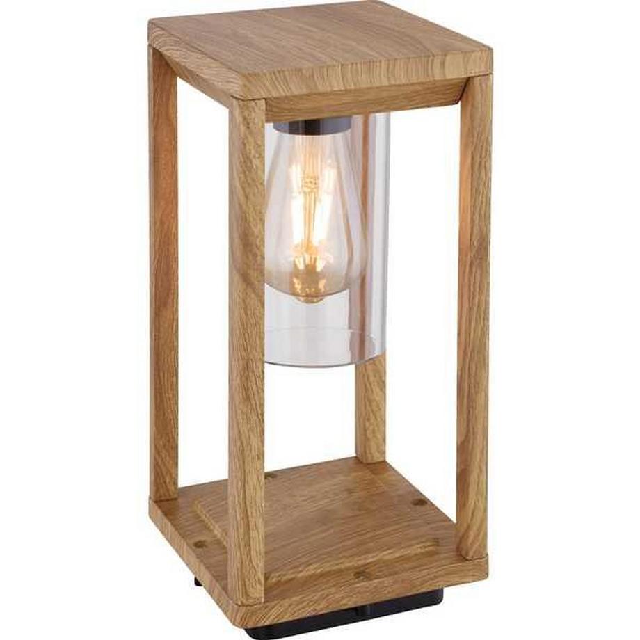 Lampe d'extérieur Candela aluminium moulé sous pression aspect bois 1xE27 LED