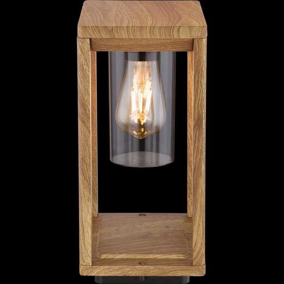 mutoni Lampe d'extérieur Candela aluminium moulé sous pression aspect bois 1xE27 LED  