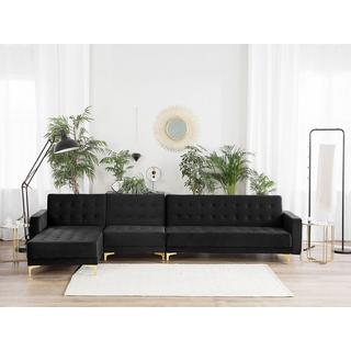 Beliani Ecksofa aus Samtstoff Modern ABERDEEN  