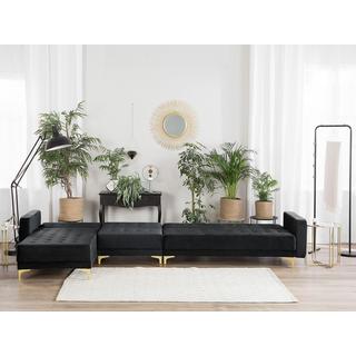 Beliani Ecksofa aus Samtstoff Modern ABERDEEN  