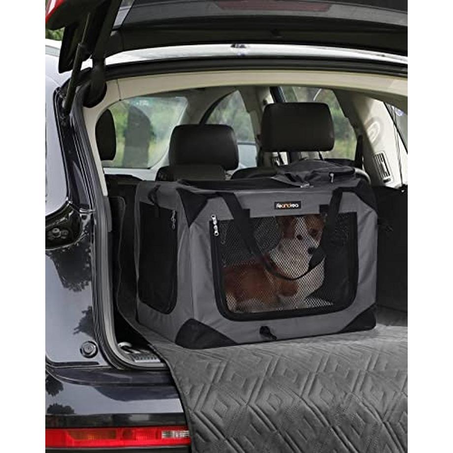 Pricenet  Faltbare Transportbox für Haustiere mit Netzfenstern und Metallrahmen 