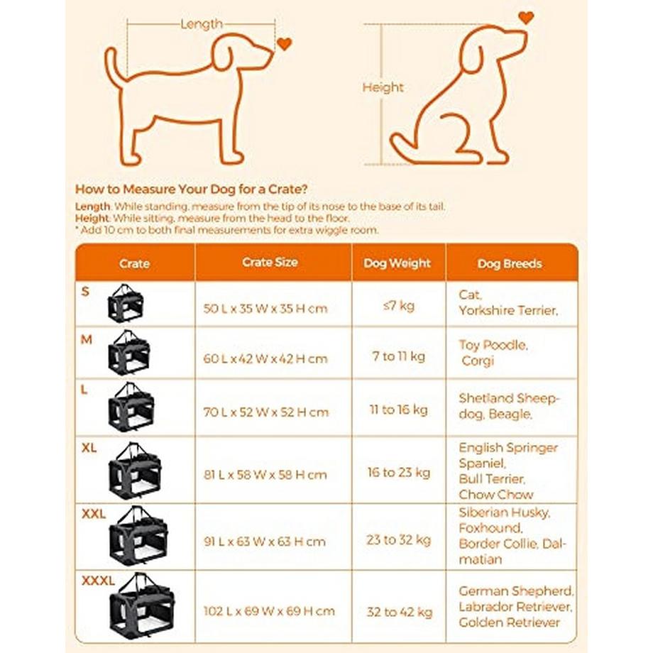 Pricenet  Faltbare Transportbox für Haustiere mit Netzfenstern und Metallrahmen 