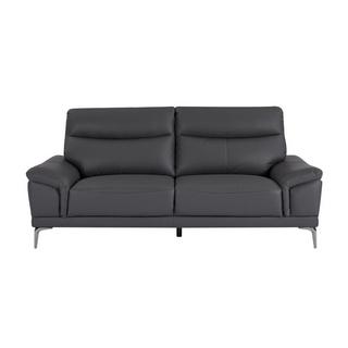 Vente-unique Sofa 3-Sitzer - Leder - Anthrazit - ATESSO  