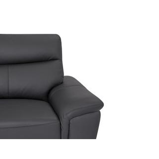 Vente-unique Sofa 3-Sitzer - Leder - Anthrazit - ATESSO  