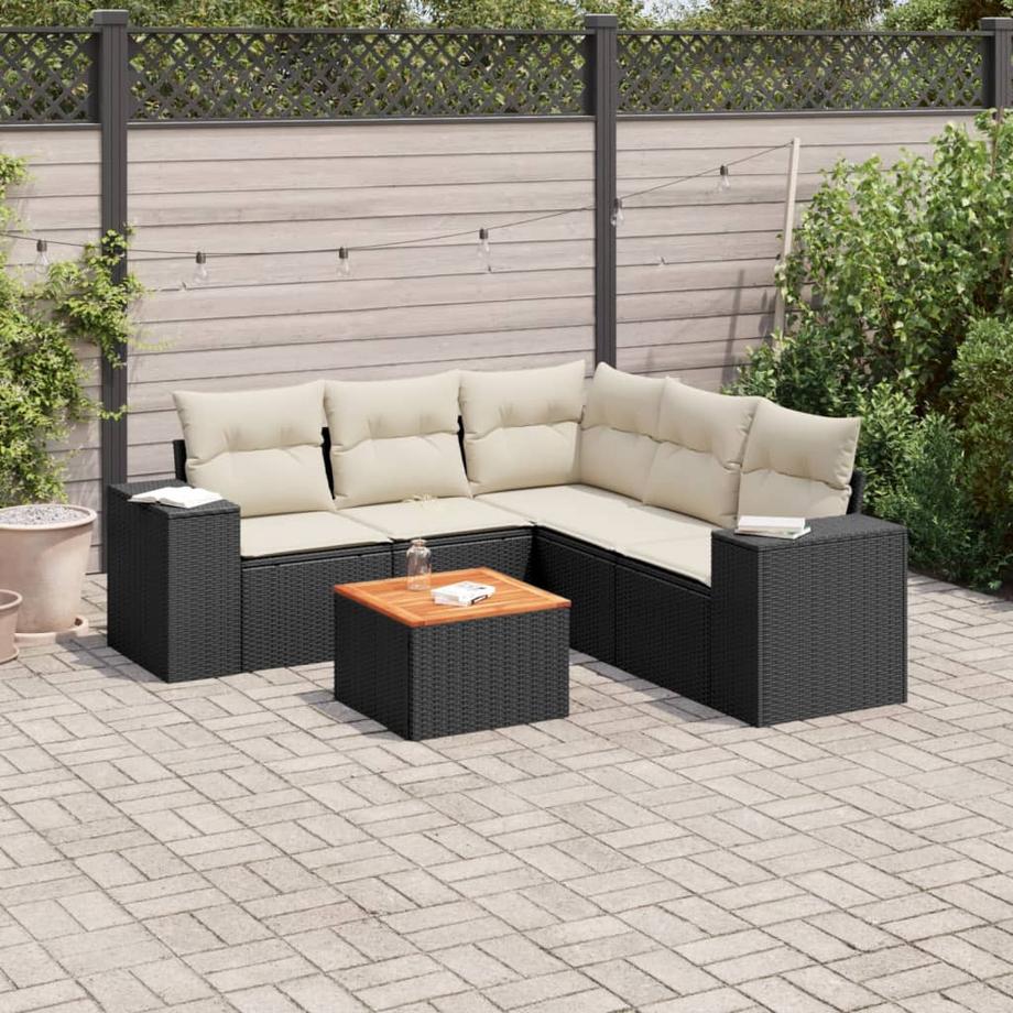 VidaXL Ensemble de canapés de jardin rotin synthétique  