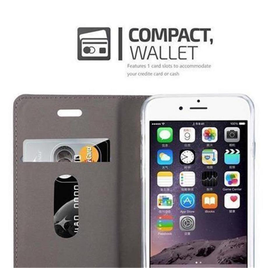 Cadorabo  Housse compatible avec Apple iPhone 6 / 6S - Coque de protection avec fermeture magnétique, fonction de support et compartiment pour carte 