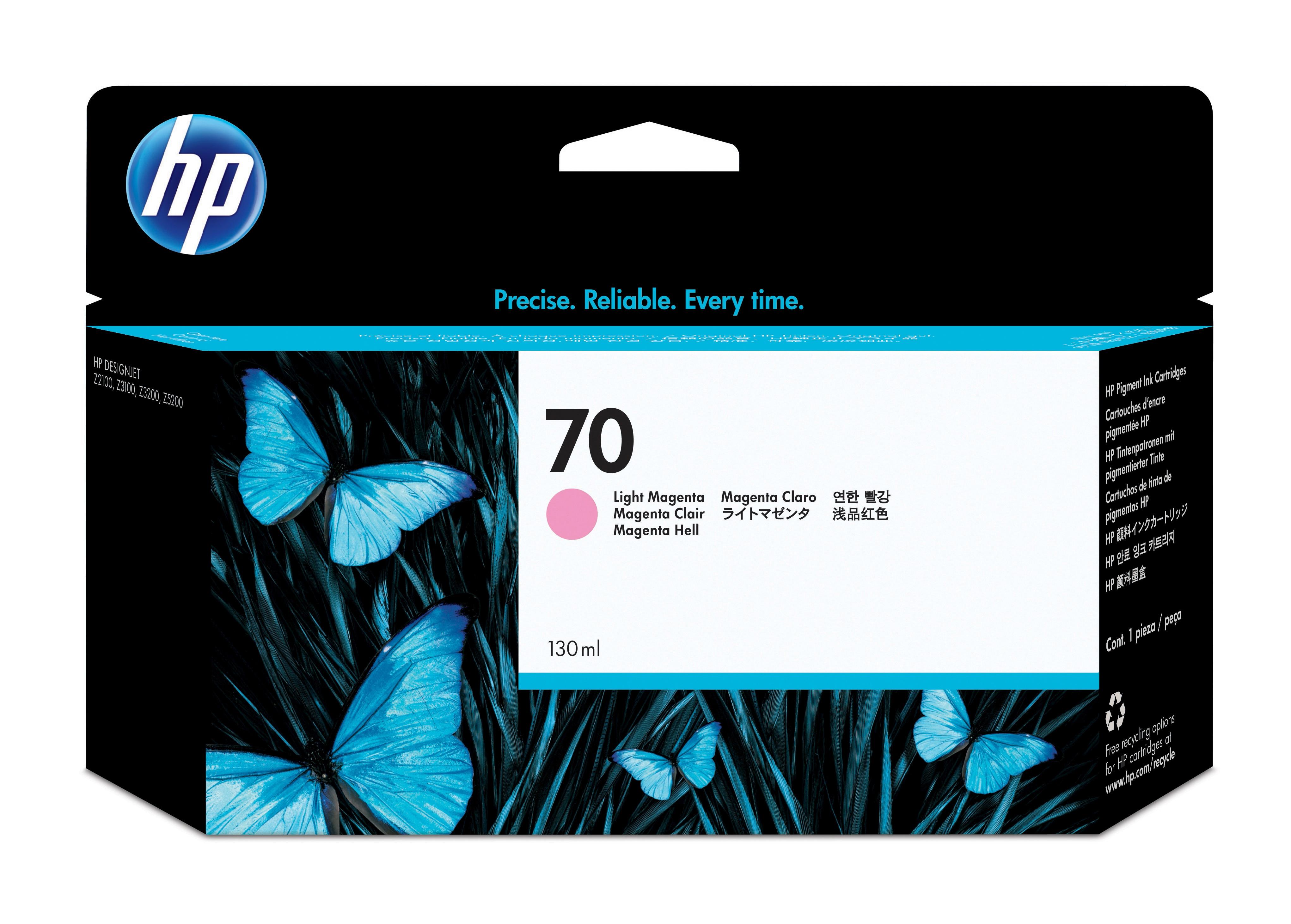 Hewlett-Packard  HP Tintenpatrone 70 light magenta C9455A DesignJet Z2100/3100 130ml 