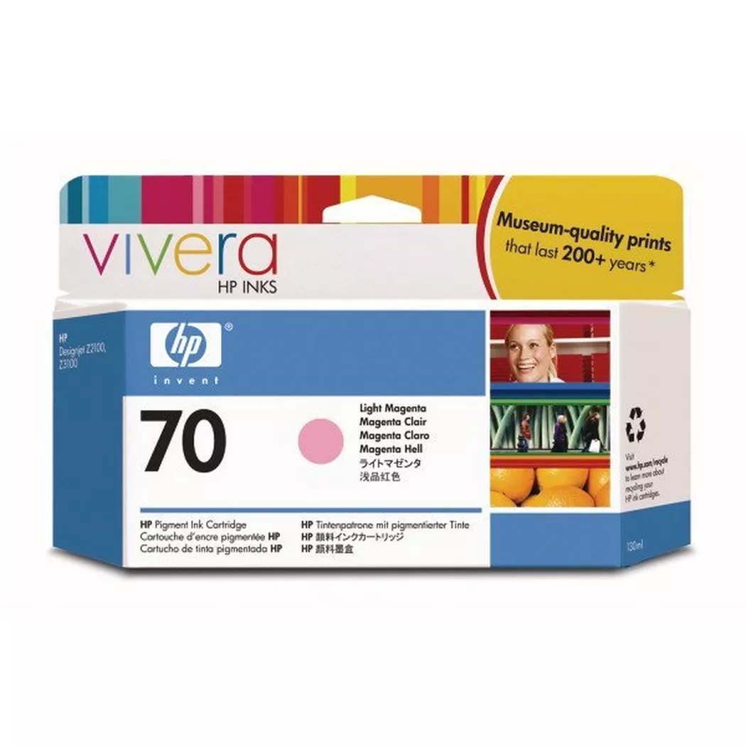 Hewlett-Packard – HP Tintenpatrone 70 light magenta C9455A DesignJet Z2100/3100 130ml, One Size