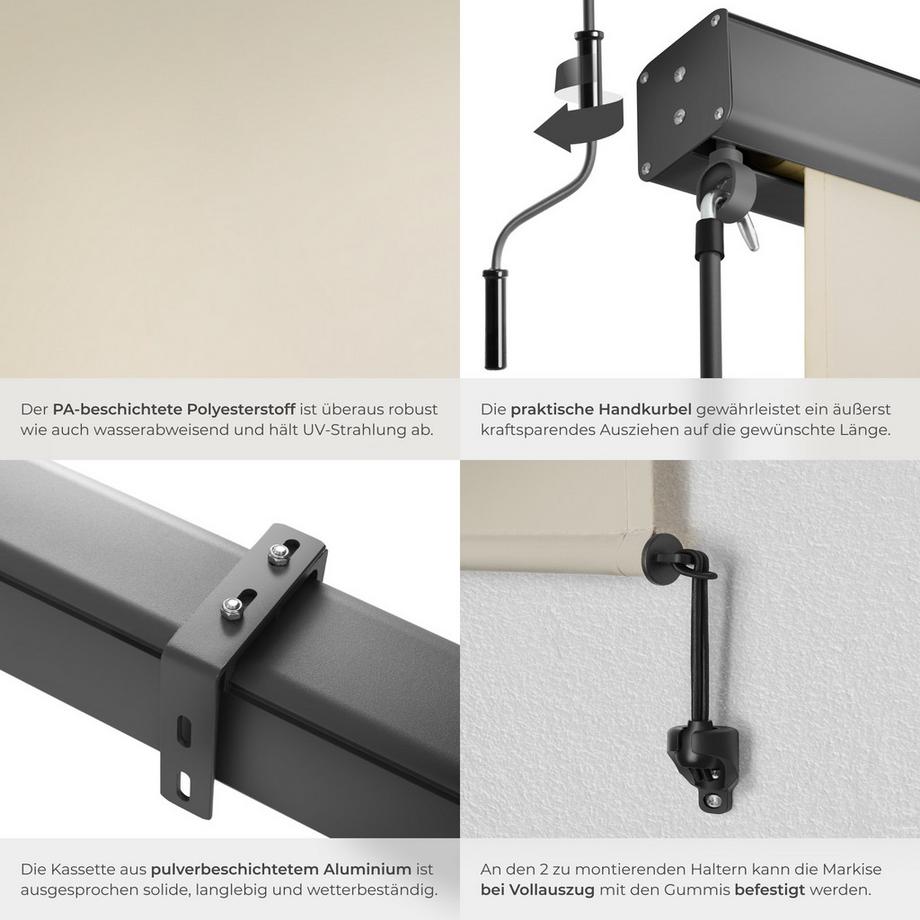 Tectake Store banne verticale ELOISE différentes tailles  