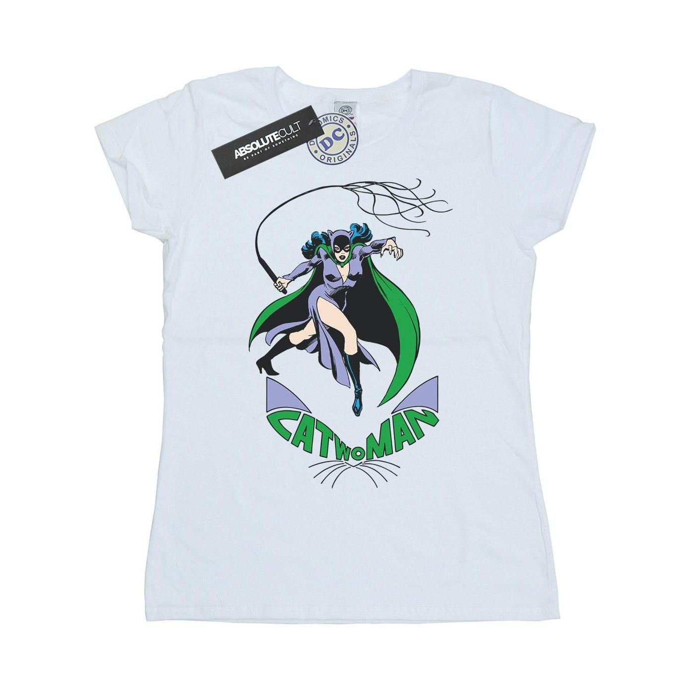 Image of Catwoman Whip Tshirt Damen Weiss S