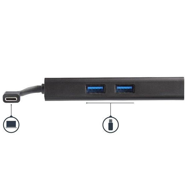 STARTECH.COM  Adaptateur Multiport USB-C - Mini Station d'Accueil USB-C avec 4K HDMI - 60W Power Delivery Pass-Through, GbE, 2x USB-A 3.0 Hub - Mini Dock USB Type-C pour Ordinateur Portable 