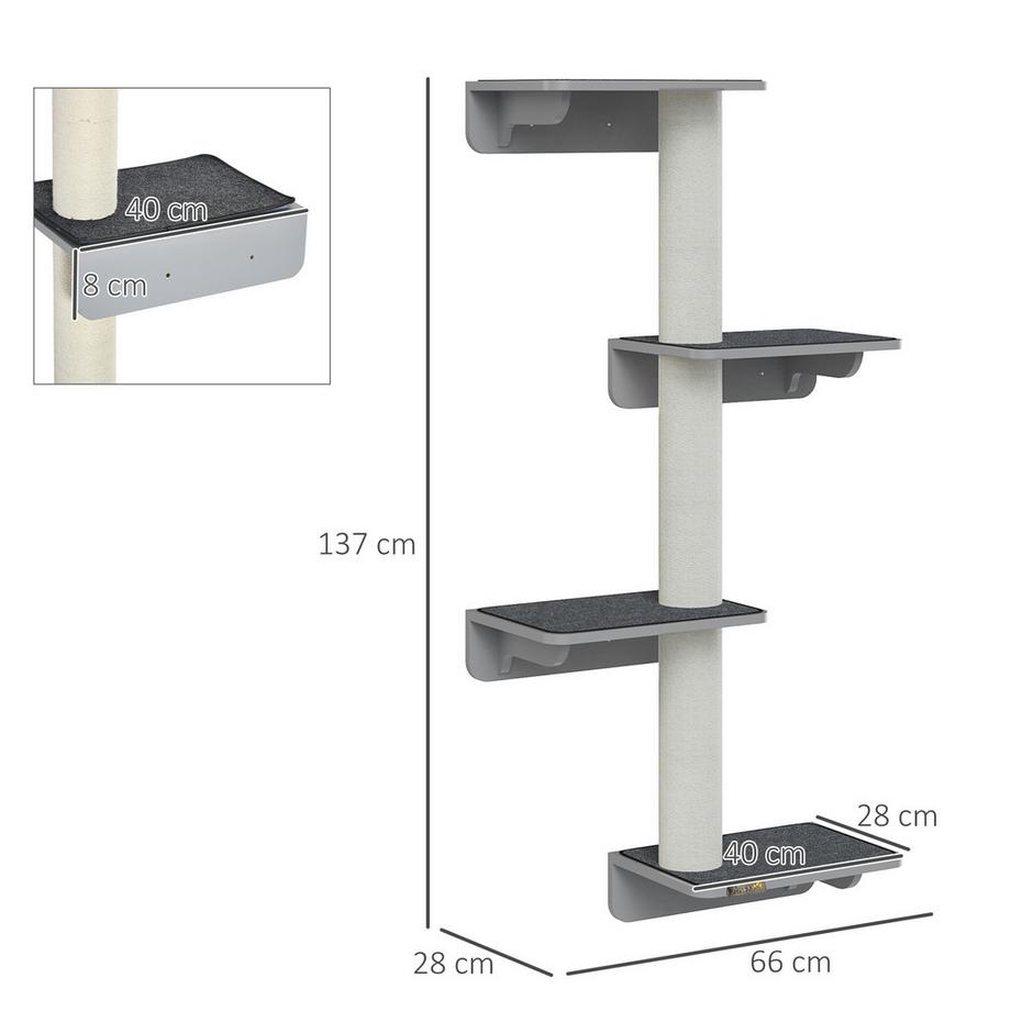 PawHut  Wandkratzbaum 