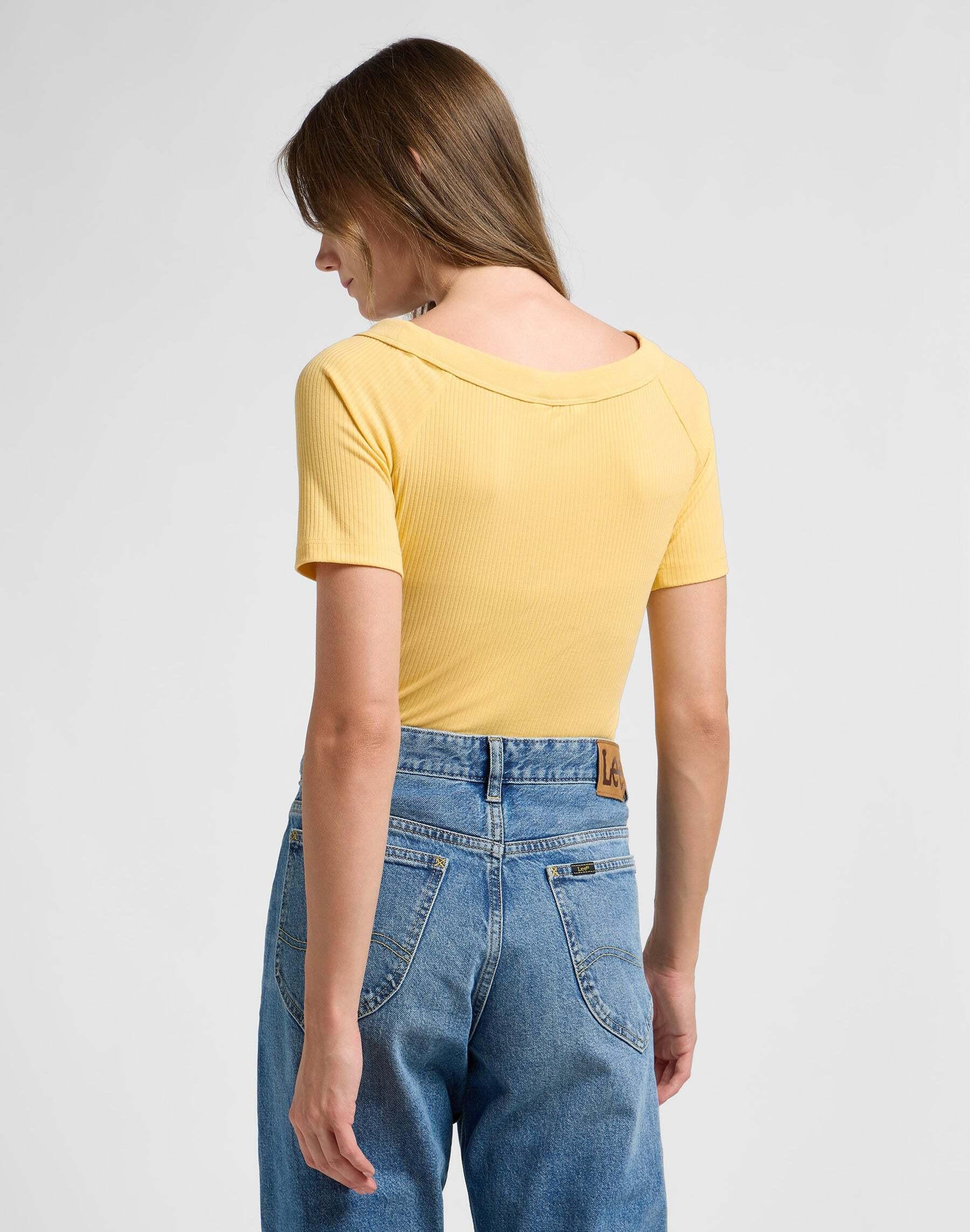 Lee  T-Shirts Off The Shoulder Rib 