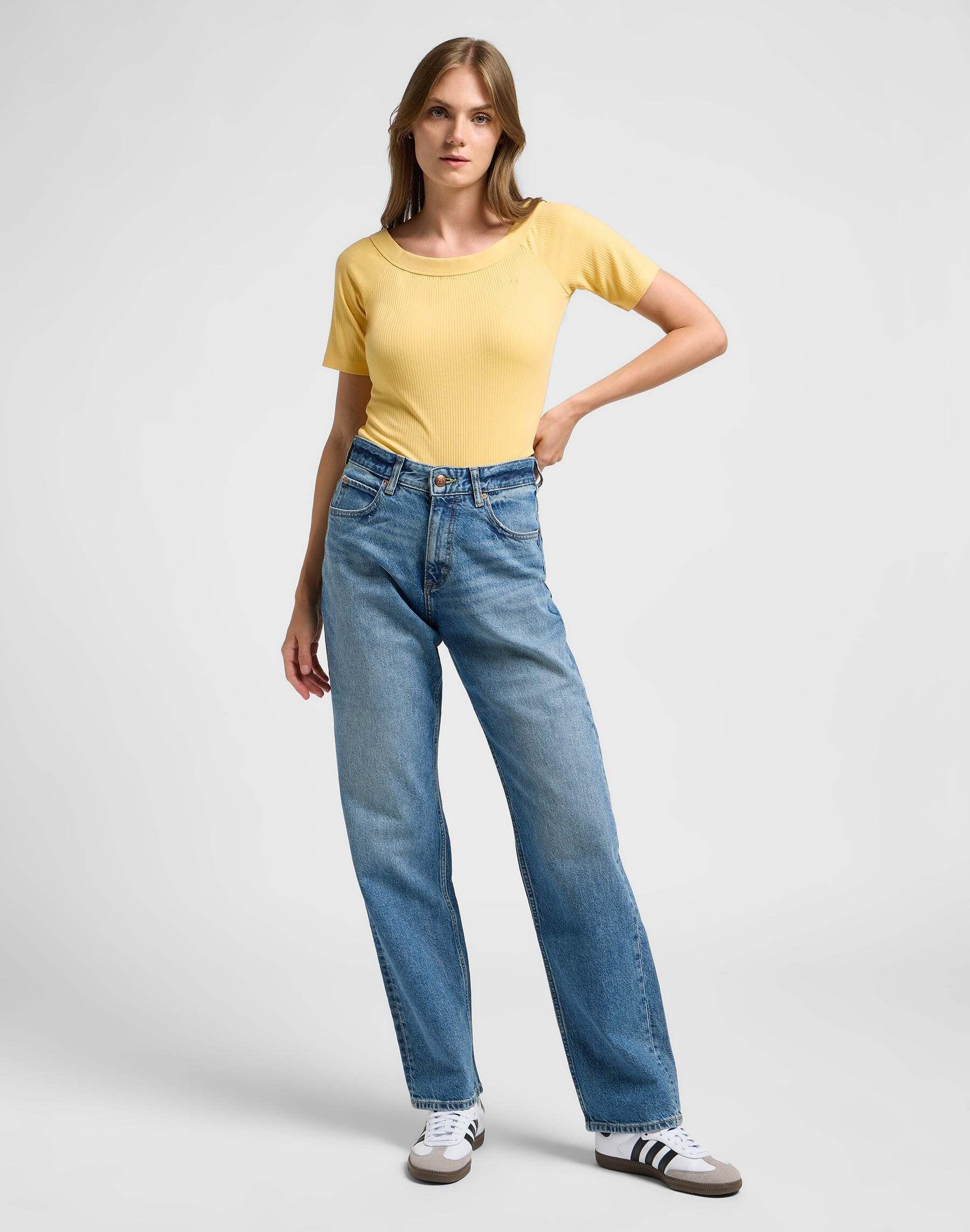 Lee  T-Shirts Off The Shoulder Rib 