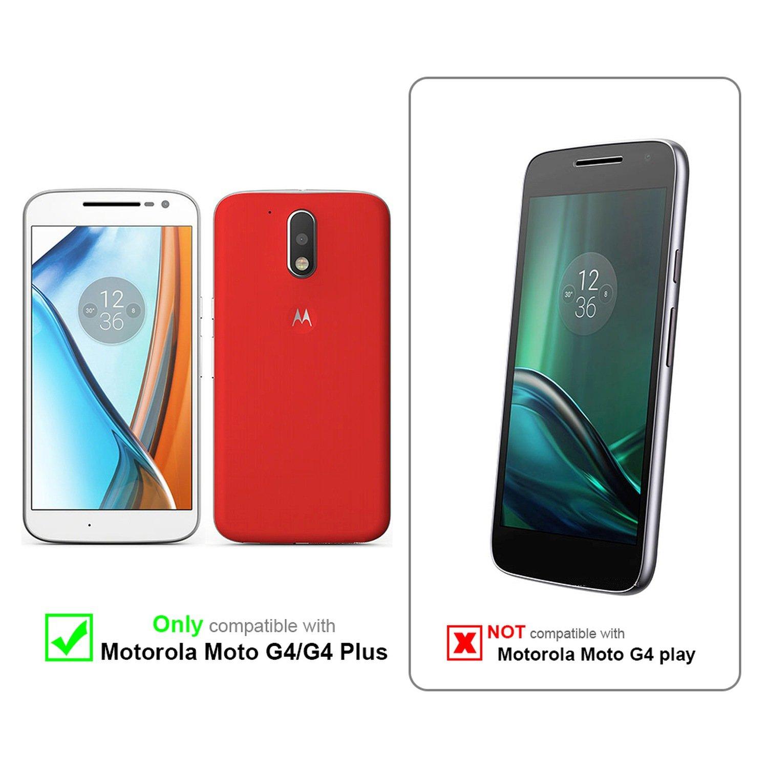 Cadorabo  Housse compatible avec Motorola MOTO G4 / G4 PLUS - Coque de protection avec fermeture magnétique, fonction de support et compartiment pour carte 