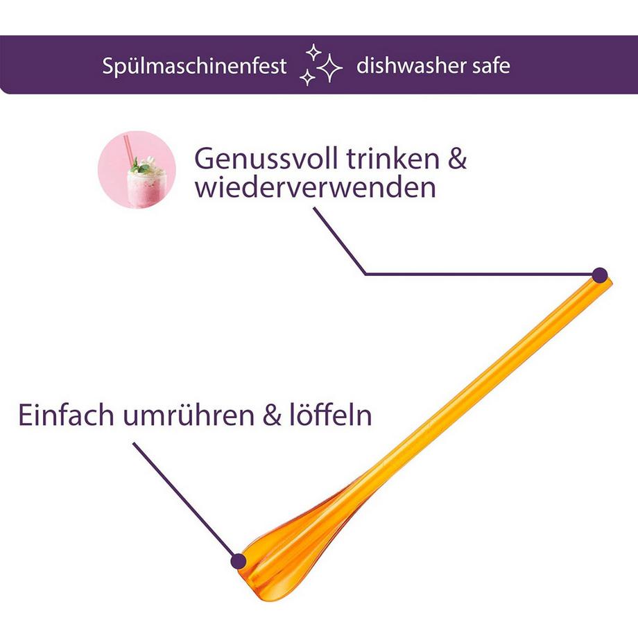 mastrad  Trinkhalm-Löffel 6er-Set 
