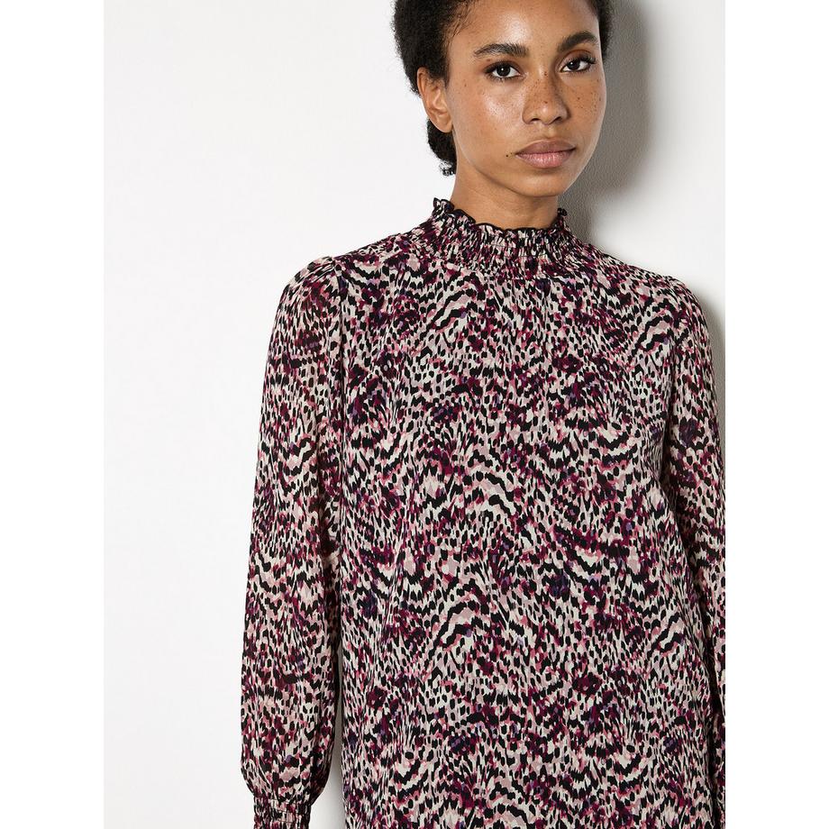 Tierprint-Mirage-Smock-Oberteil