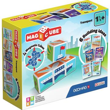 Magicube 122 Transport 4 Magnetwürfel für Konstruktionen, Baukasten Lernspielzeug