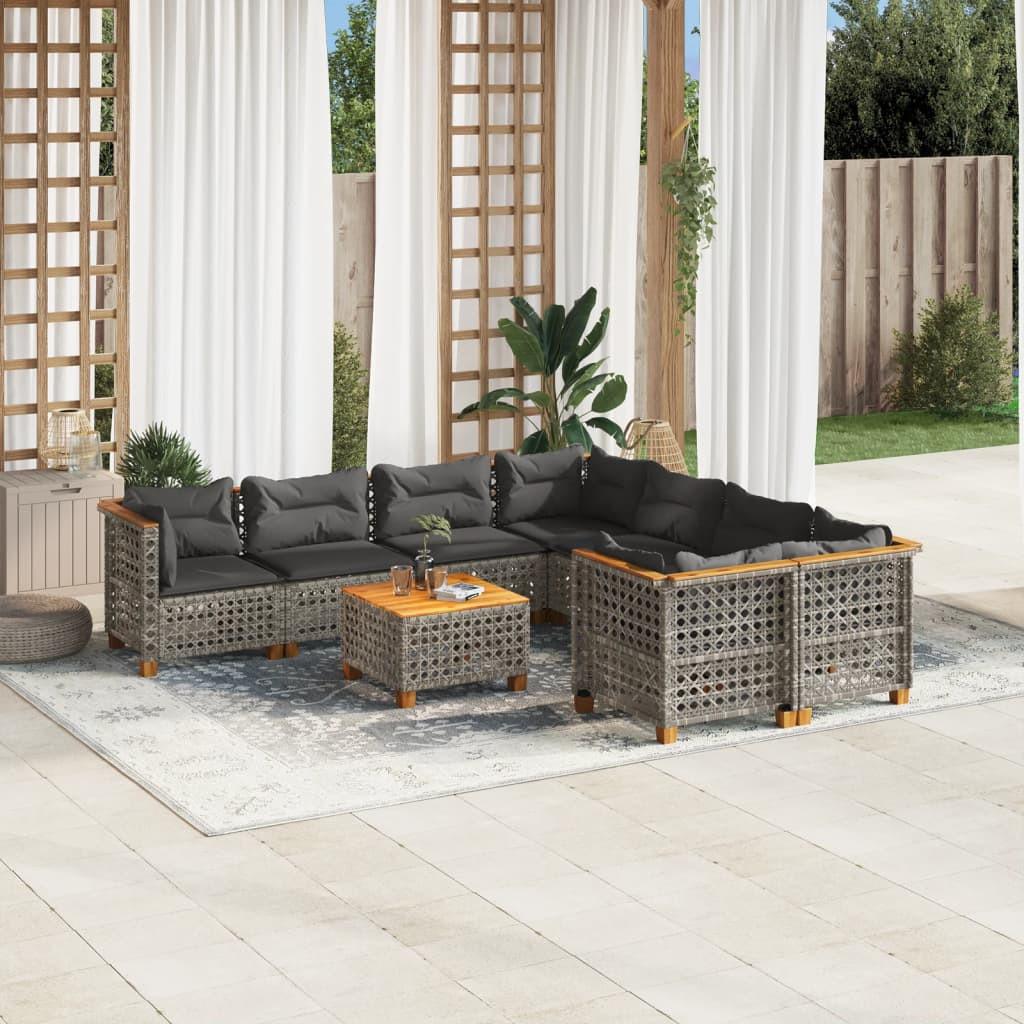 VidaXL set divano da giardino Polirattan  