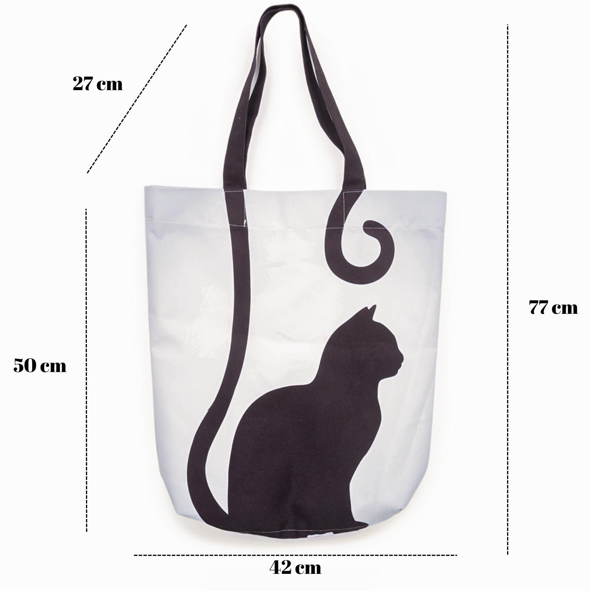 Only-bags.store Faltbarer Stoffbeutel mit Katzenmotiv  