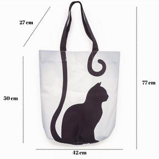 Only-bags.store Faltbarer Stoffbeutel mit Katzenmotiv  