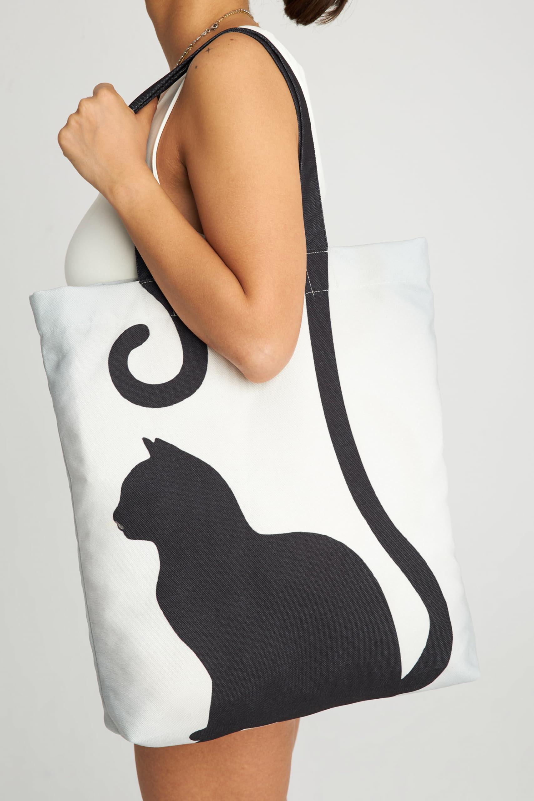 Only-bags.store Faltbarer Stoffbeutel mit Katzenmotiv  