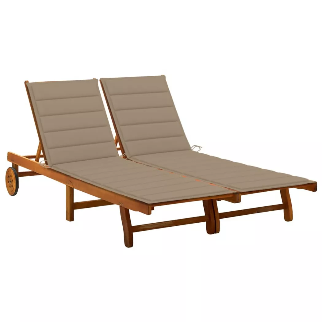 VidaXL - Sonnenliege akazienholz, One Size, Braun