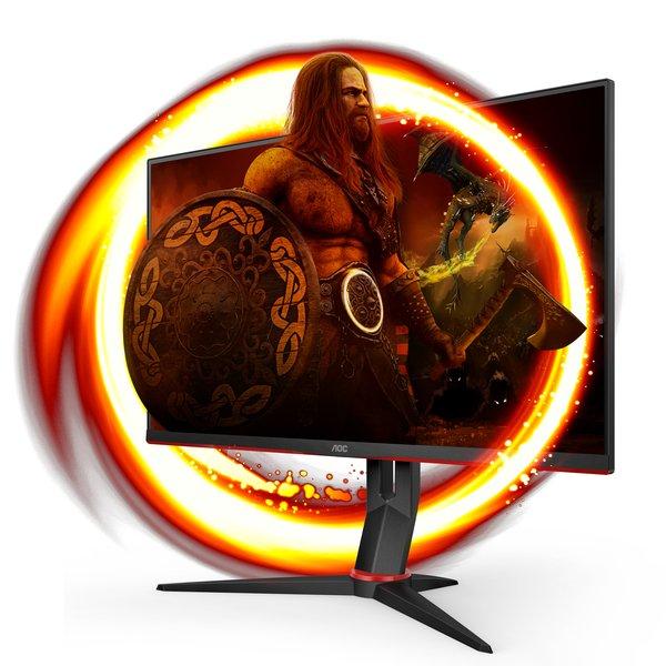 AOC  Q27G2S/EU Monitor PC 68,6 cm (27") 2560 x 1440 Pixel Quad HD LED Nero, Rosso 