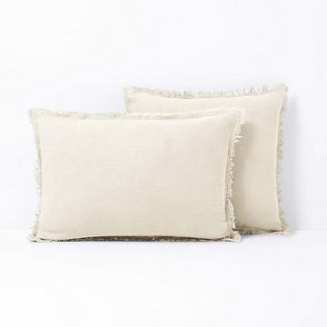 Housse de coussin lin lavé