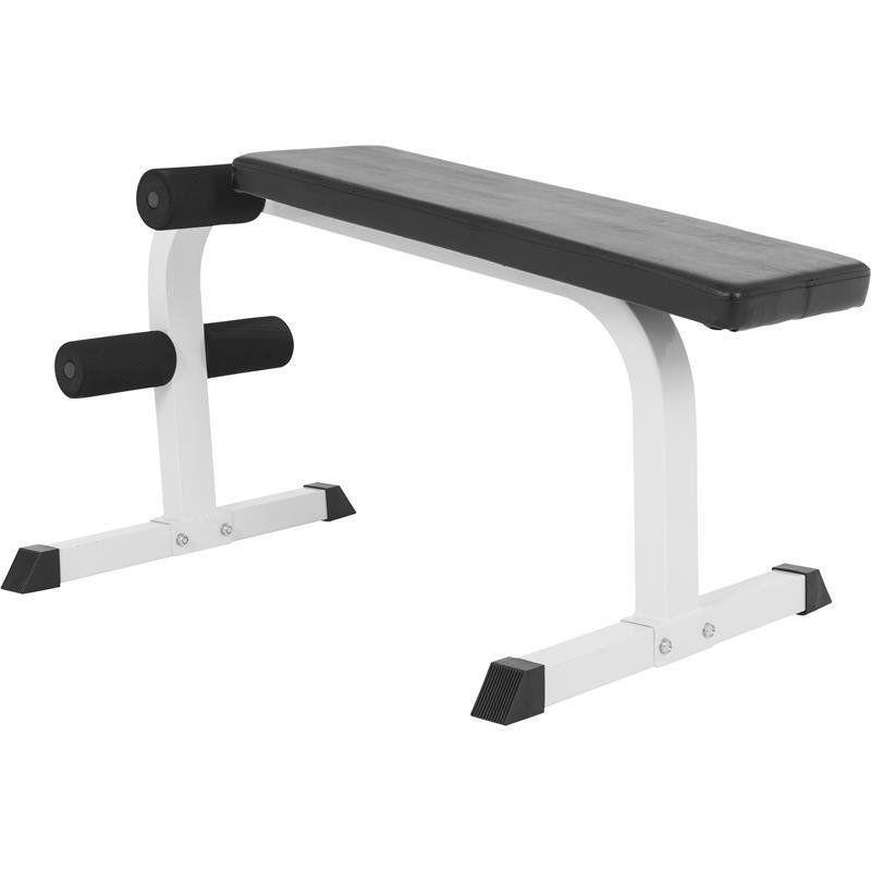 Gorilla Sports  BANC DE MUSCULATION DC / ABDOMINAUX DÉCLINÉ FIXE / BANC SIT UP BLANC | MUSCULATI 