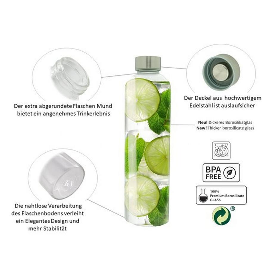 T&N  Glasflasche Grande Classique (Grau, 1l) 