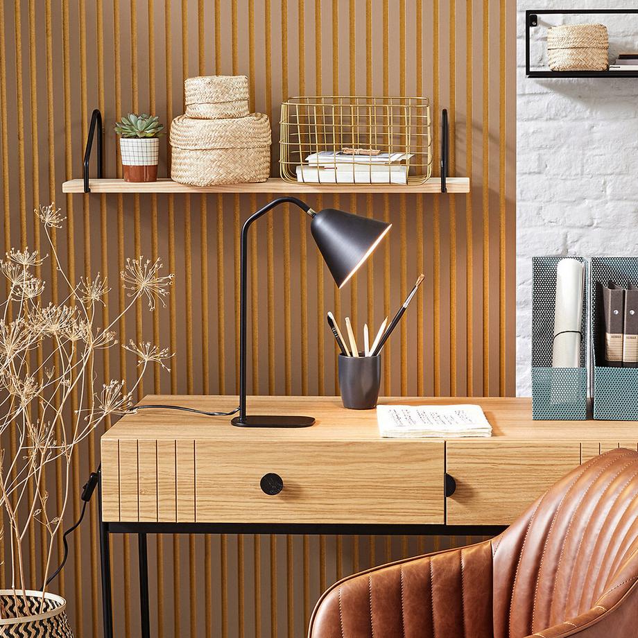 La Redoute Intérieurs Etagère murale bois et métal L80 cm  