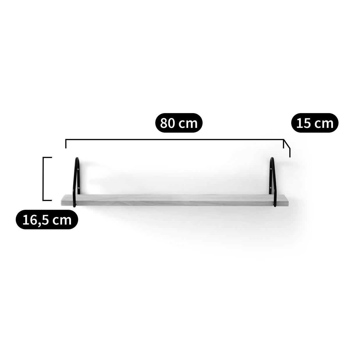 La Redoute Intérieurs Etagère murale bois et métal L80 cm  