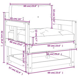 VidaXL Gartenstuhl holz  