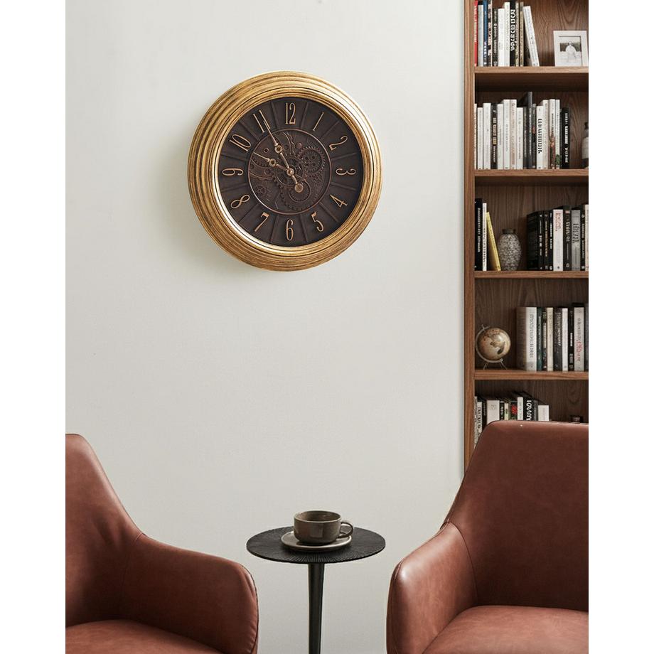 Beliani Wanduhr aus Kunststoff Klassisch CAUDETE  