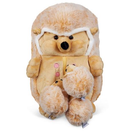 Mamanimals  Mamanimals Set peluche maman hérisson et bébés, marron clair 