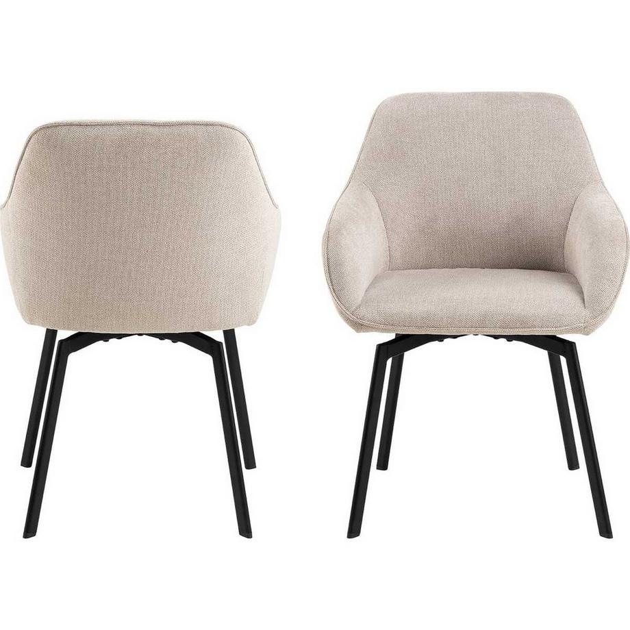 mutoni Chaise avec accoudoirs Fenno beige (1 pièce)  