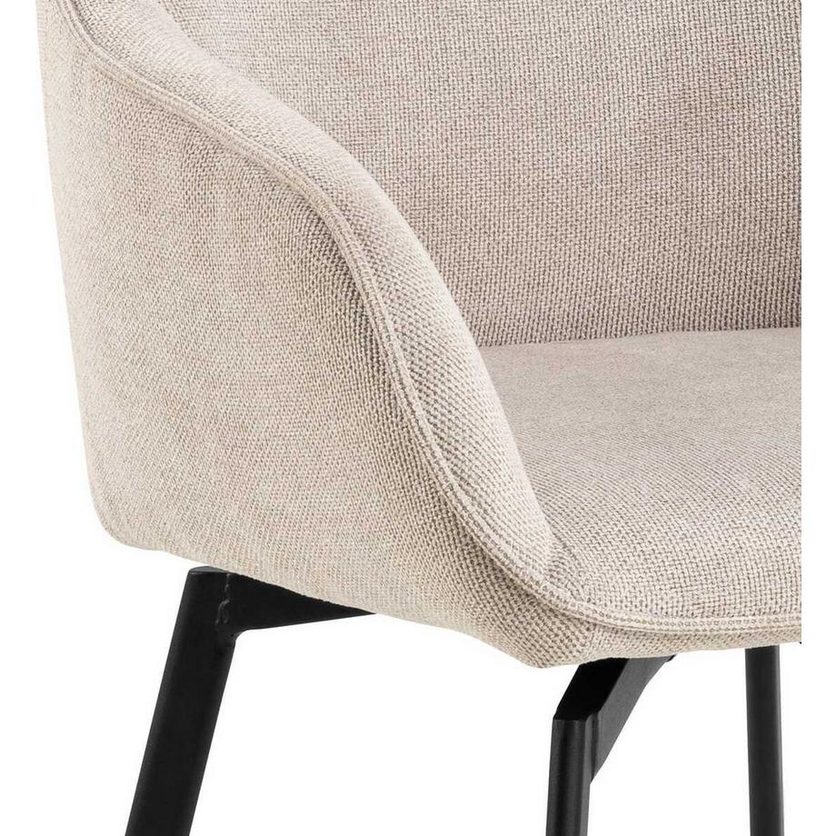 mutoni Chaise avec accoudoirs Fenno beige (1 pièce)  