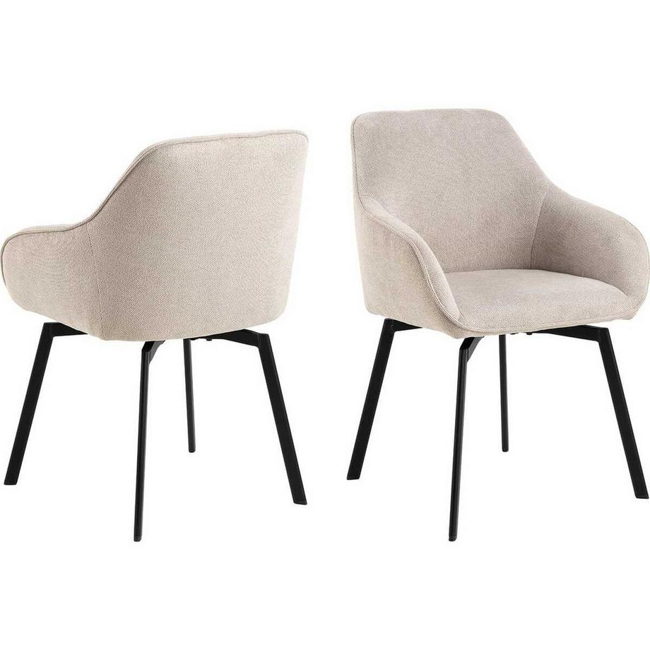 Chaise avec accoudoirs Fenno beige (1 pièce)